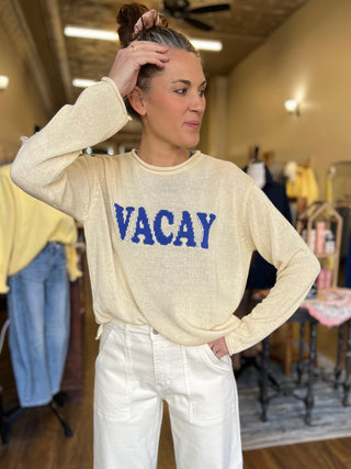 Vacay Lightweight Roll-Up Neck Sweater