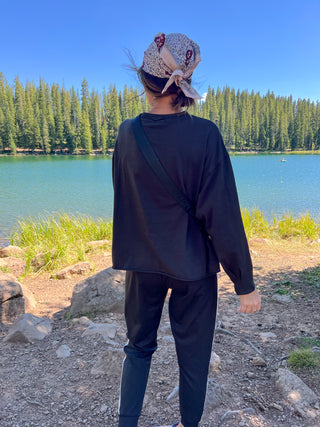 Black Pima Cotton Mineral Luxe Tee