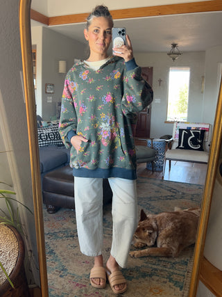Natural Life Oversized Hoodie in English Garden