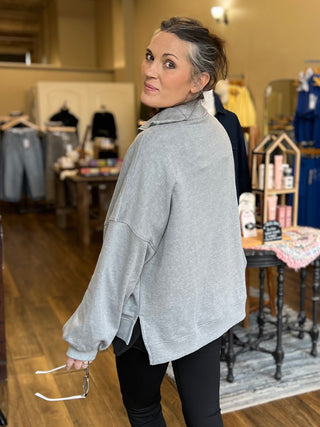 Heather Gray Everyday Half Zip Pullover