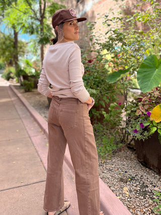 Vintage Brown Barrel Twist Denim Jeans