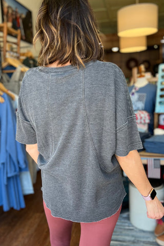 Mineral Wash Waffle Short Sleeve Tee