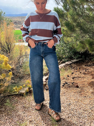 Dark Denim Barrel Twist Jeans