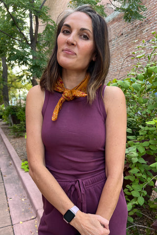 Dark Plum Everyday Essential Micro-Ribbed Tank Top