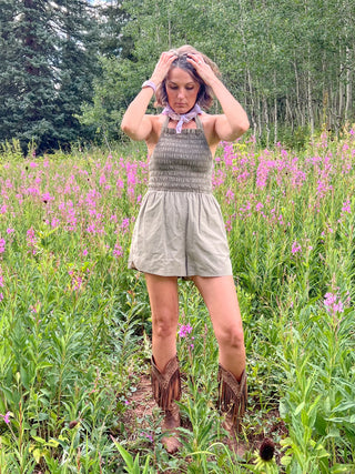 Olive Smocked Romper