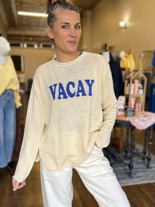 Vacay Lightweight Roll-Up Neck Sweater