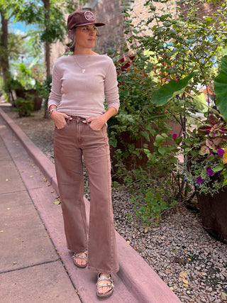 Vintage Brown Barrel Twist Denim Jeans