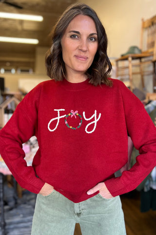 Crimson "Joy" Sweater