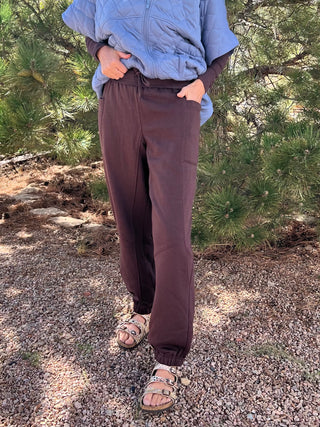 Espresso Fleeced Terry Flow Jogger Pants
