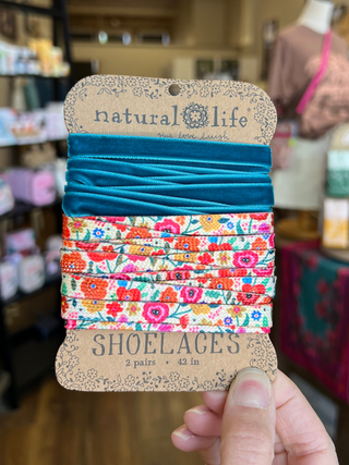Natural Life Shoelaces, Set of 2 - Teal