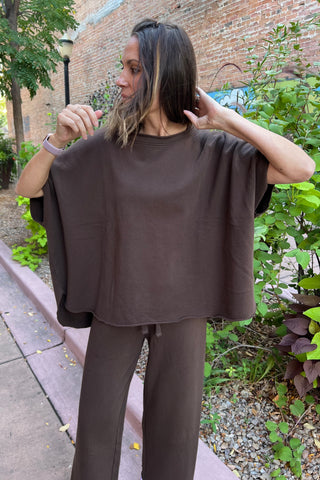 Espresso Malibu Dolman Sweatshirt Top