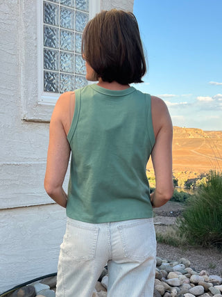 Women's Life is Good Outdoorsyish Arch Crusher Boxy Tank