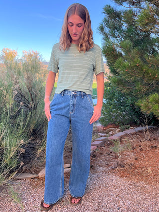 Wide Leg Soft Trouser Jeans