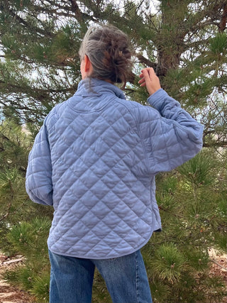 Iron Blue Everyday Quilted Snap Jacket