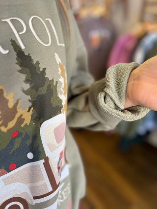 Olive North Pole Sweatshirt
