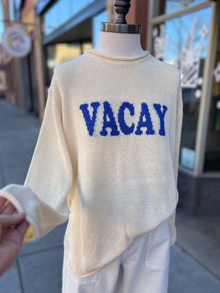 Vacay Lightweight Roll-Up Neck Sweater
