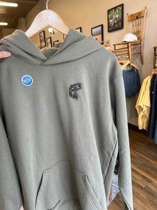 Men's Life is Good Simple Fish Fleece Hoodie