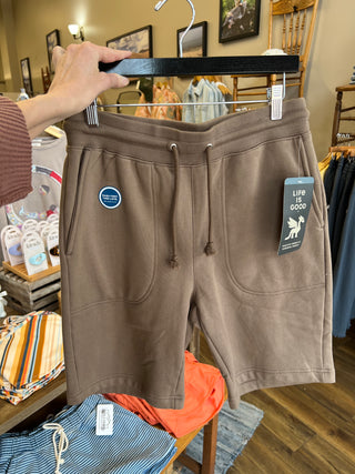 Men's Life is Good Good Vibes Fleece Shorts