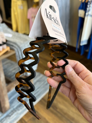 Zig Zag Headband 2pc - Black & Tort