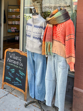 Orange Taupe Nordic Sweater