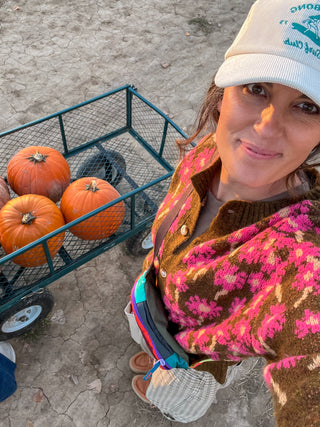 Brown Floral Knit Button Down Sweater Cardigan