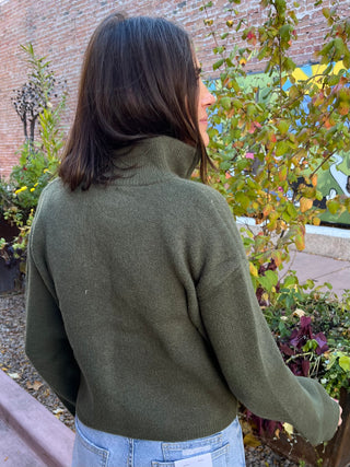 Floral Zip Up Sweater Cardigan