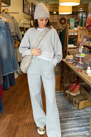 Cozy Fleece Wide Leg Sweatpants