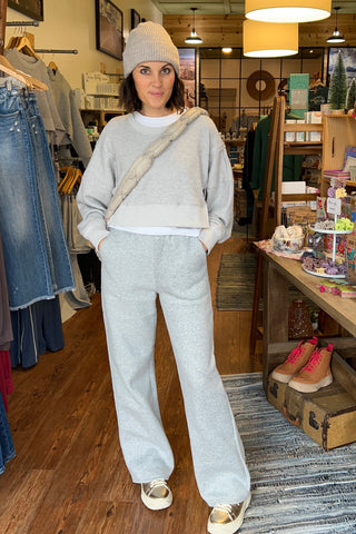 Cozy Fleece Wide Leg Sweatpants