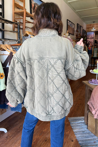 Free People Juno Jacket in Laurel Oak