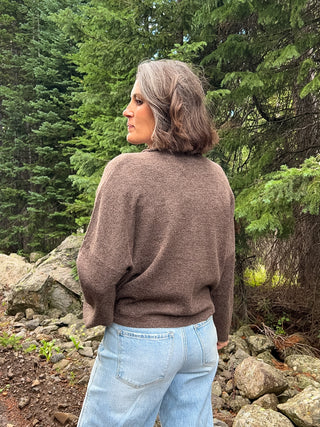 Dark Brown Lightweight Knit Cardigan