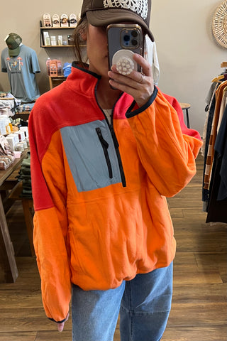Colorblock Fleece Pullover