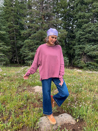 Rosewood Classic Cotton Oversized Long Sleeve Top