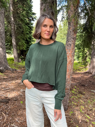 Sycamore Pima Cotton Open Back Long Sleeve Tee