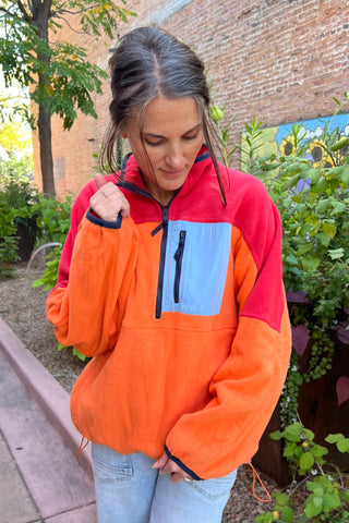 Colorblock Fleece Pullover