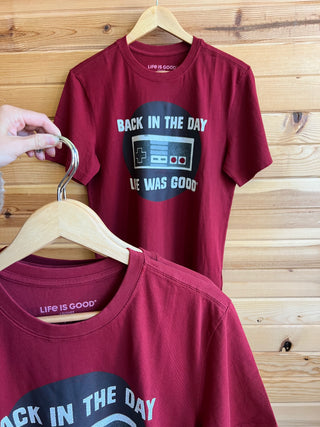 Men's Life is Good Back In The Day Short Sleeve Crusher Tee
