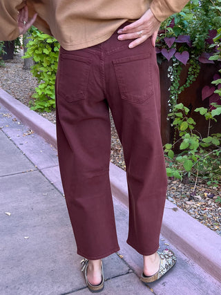 Just Black Cinnamon Utility Seamed Barrel Denim Jeans