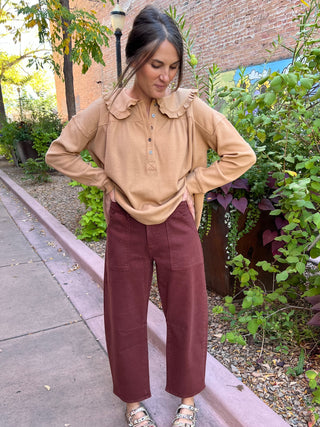 Just Black Cinnamon Utility Seamed Barrel Denim Jeans
