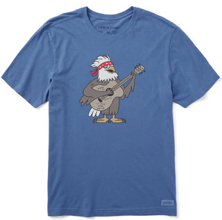 Men's Life is Good Rockin' Eagle Short Sleeve Crusher Tee