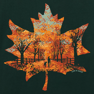 Women's Life Is Good Leaf Your Worries Behind Crusher Long Sleeve Tee