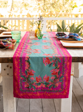 Natural Life Double-Sided Bohemian Bungalow Table Runner