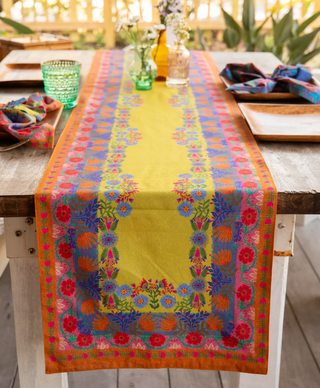 Natural Life Double-Sided Bohemian Bungalow Table Runner
