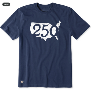 Men's Life is Good America 250 Short Sleeve Crusher Tee