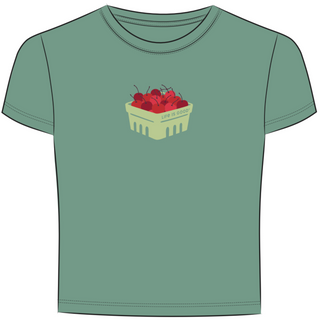 Women's Life Is Good Box of Cherries Shrunken Tee