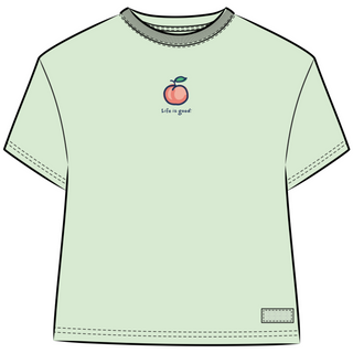 Women's Life is Good Peach Short Sleeve Crusher Boxy Tee
