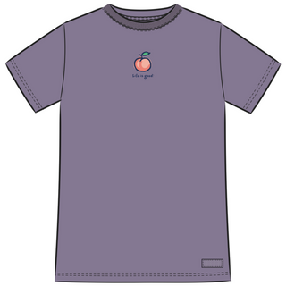 Women's Life Is Good Peach Short Sleeve Crusher Tee