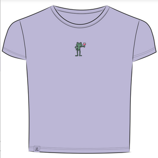 Women's Life Is Good Frog with Wine Baby Tee