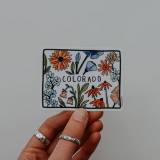 Colorado Flower State Vinyl Sticker
