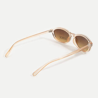 Oval Lens Acetate Frame Sunglasses