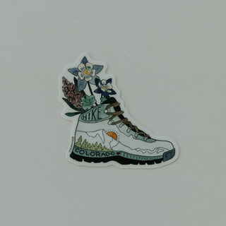 Hike Colorado Shoe Vinyl Sticker