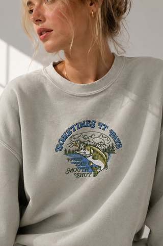 Sometimes it Pays Embroidered Bass Sweatshirt
